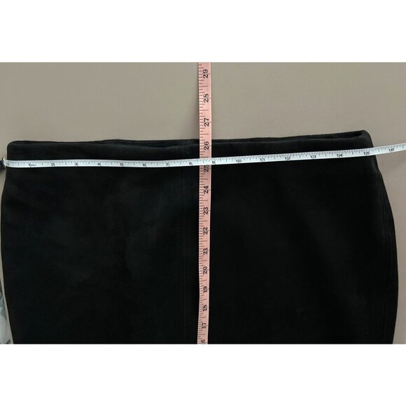 Tahari Women Black Faux Leather Pencil Skirt Size M - Picture 3 of 6